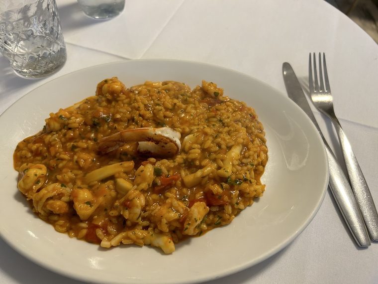 Mushroom and tomato risotto
